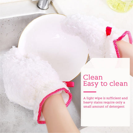 Reusable Waterproof Fiber Dishwashing Gloves