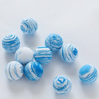 10 blue white balls