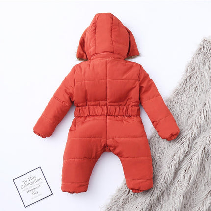 Warm Long Sleeve Hooded Baby Coat