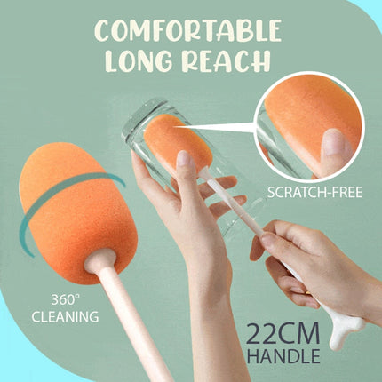 Long Handle Vertical Cleaning Sponge Brush