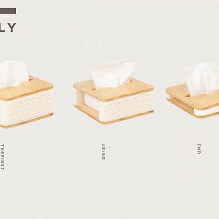 Nordic Bamboo Foldable Tissue Box