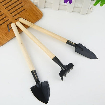 Wooden Mini Balcony Gardening Tool Set