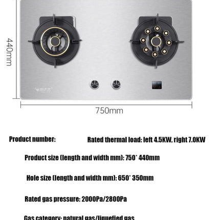 Magic Stainless Steel Liftable Double Gas Stove