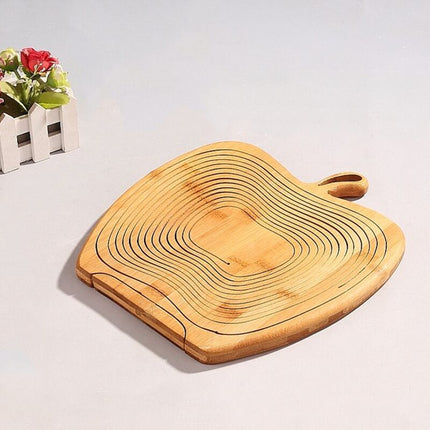 Foldable All-Natural Wooden Fruit Bowl