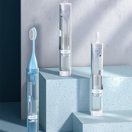 2in1 Portable Folding Travel Toothbrush Kit