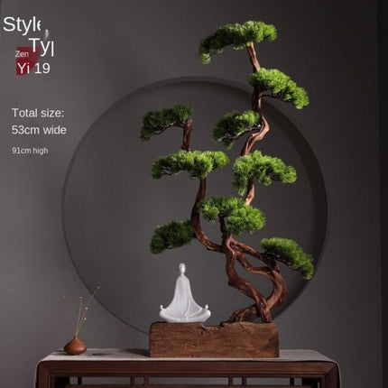 Chinese Zen Root Carving Landscape Home Decor