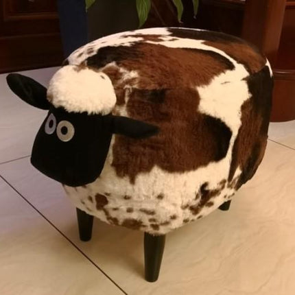 Fluffy Sheep Ottoman Organizer with Storage