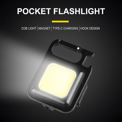 Mini Magnetic Pocket Keychain Flashlight