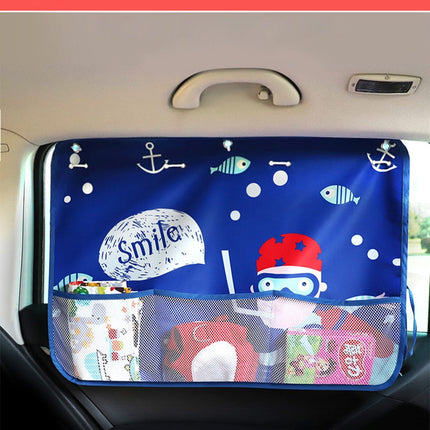 Universal Retractable Car Kids Sunshade Organizer