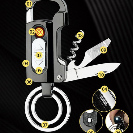 Multifunctional Outdoor Camping Survival Keychain Tool