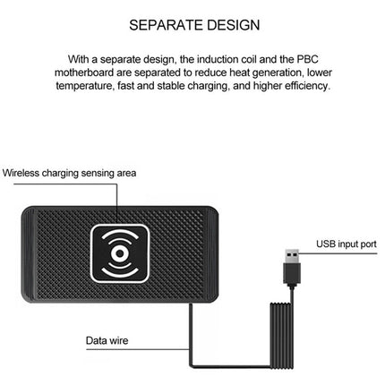 Wireless Non-Slip Car Fast Phone Charger Pad