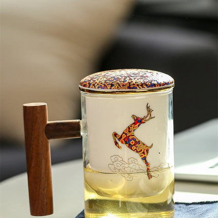 Creative Separated Tea Filter Ceramic Cup Set