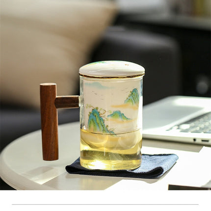 Creative Separated Tea Filter Ceramic Cup Set