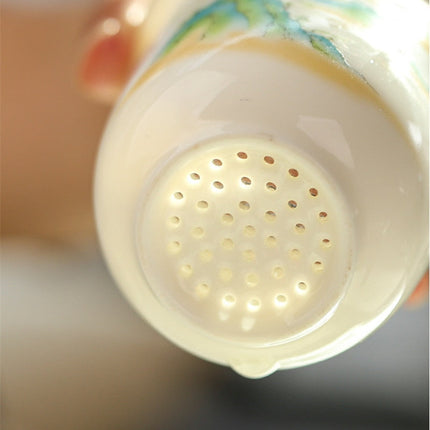 Creative Separated Tea Filter Ceramic Cup Set