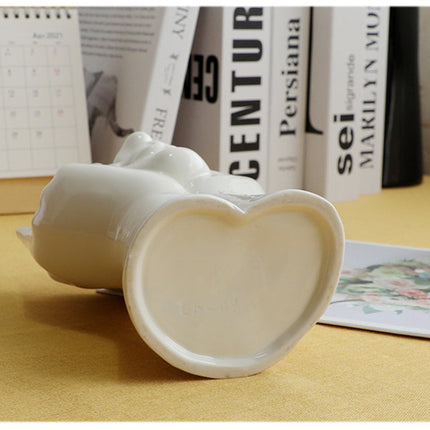 Ceramic Abstract  Human Face Flower Vase