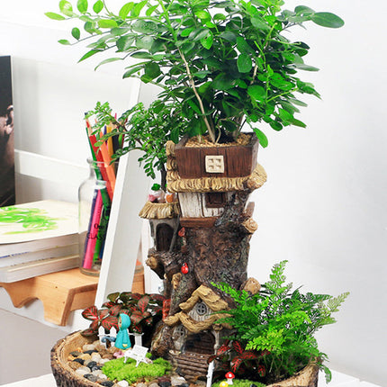 Creative Magical Landscape Tree House Flower Pot