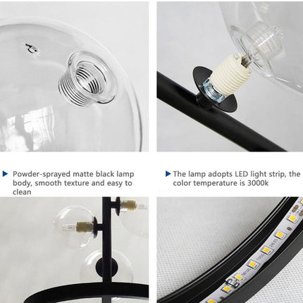Minimal LED European Modern Ring Bubble Chandelier