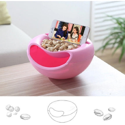 Multifunctional Double Layer Dish with Phone Holder