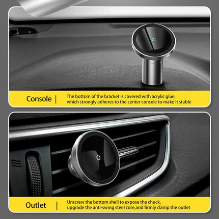 Rotating Car Wireless Charger Magnetic Phone Holder