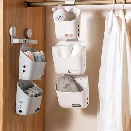 Wall-Mounted Simple Hanging Stackable Storage Basket