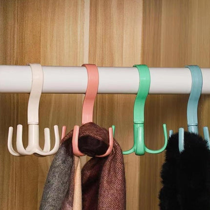 Rotating Four-Claw Wardrobe Organizer Hanger