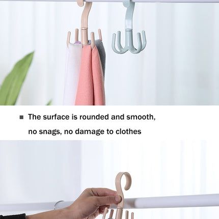 Rotating Four-Claw Wardrobe Organizer Hanger