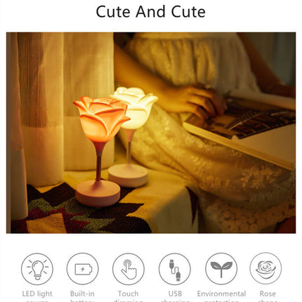 Rose Flower Romantic Touch Night Light