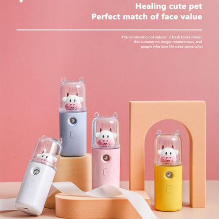 USB Cartoon Animal Rechargeable Mini Face Steamer