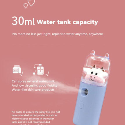 USB Cartoon Animal Rechargeable Mini Face Steamer