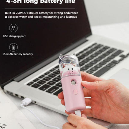 USB Cartoon Animal Rechargeable Mini Face Steamer