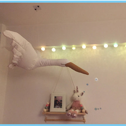 Creative Nursery Decor Hanging Swan Plush Doll