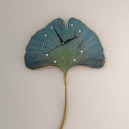 Elegant Leaf Wall Silent Clock