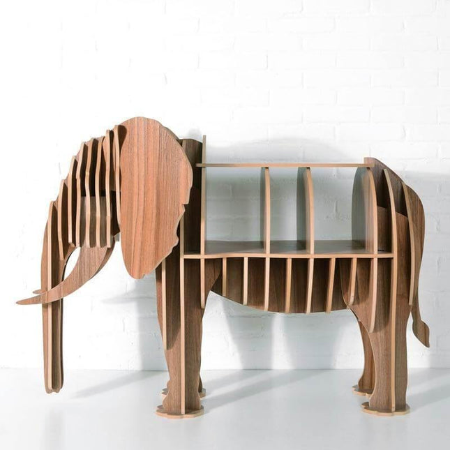 High-end European Style Wood Elephant Furniture Book Shelf