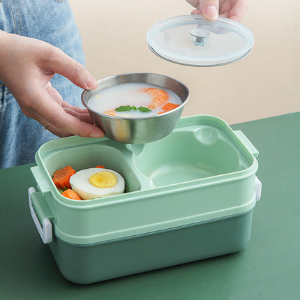 Double Layer Leak-Proof Soup Bowl Lunch Box