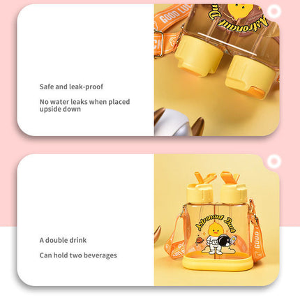 Creative Double-Drink Kids Water Bottle