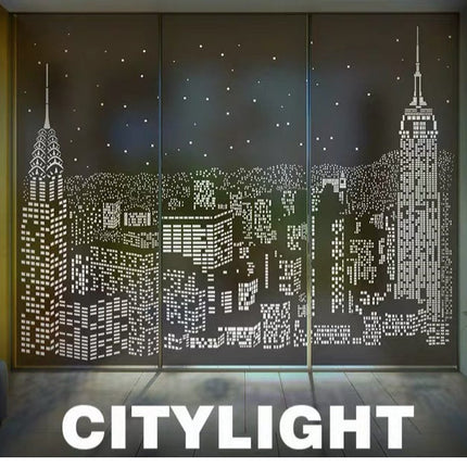 Blackout Amazing City Night View Window Sticker