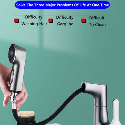 Modern Bathroom Telescopic Basin Waterfall Faucet