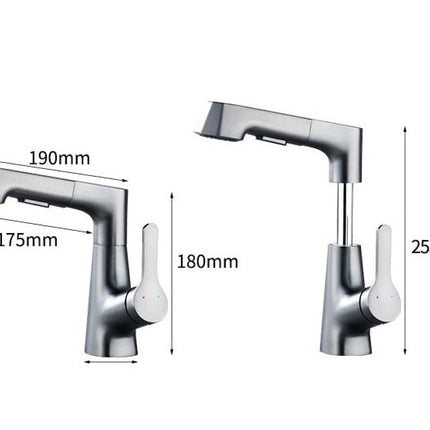 Modern Bathroom Telescopic Basin Waterfall Faucet