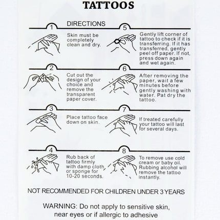 Butterfly Flower Lotus Semi-Permanent Temporary Tattoo