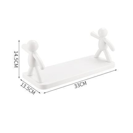 Punch-Free Human Figure Bathroom Shelf