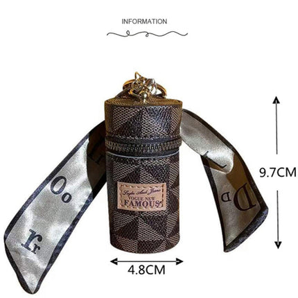 Leather Luxury Mini Lipstick Bag Keychain