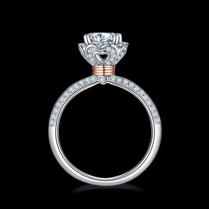 Elegant Luxury Handmade Silver Moissanite Women Ring
