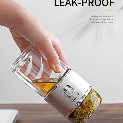 Double Glass Tea Infuser Thermos Bottle