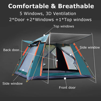 Quick Opening Large Capacity Camping Tent