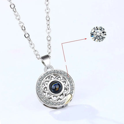 100 Languages I Love You Projection Couple Necklace