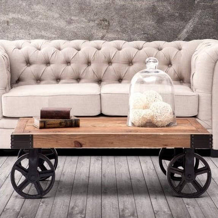 Classical Modern Fashion Wood and Iron Table