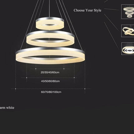 LED Circle Ring Chandelier