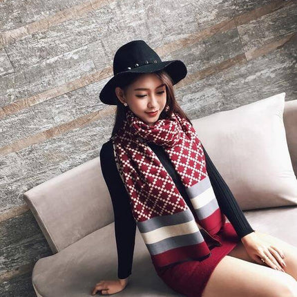 Scarf luxury brand Winter Poncho Pashmina Scarf Women