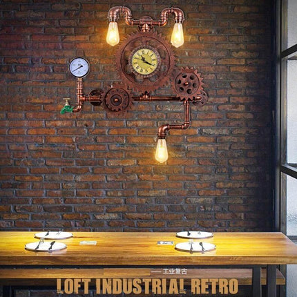 Edison Wall Sconce American Style Wood Iron Light Lamps