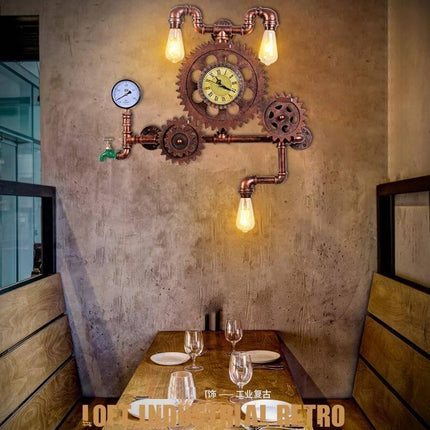 Edison Wall Sconce American Style Wood Iron Light Lamps